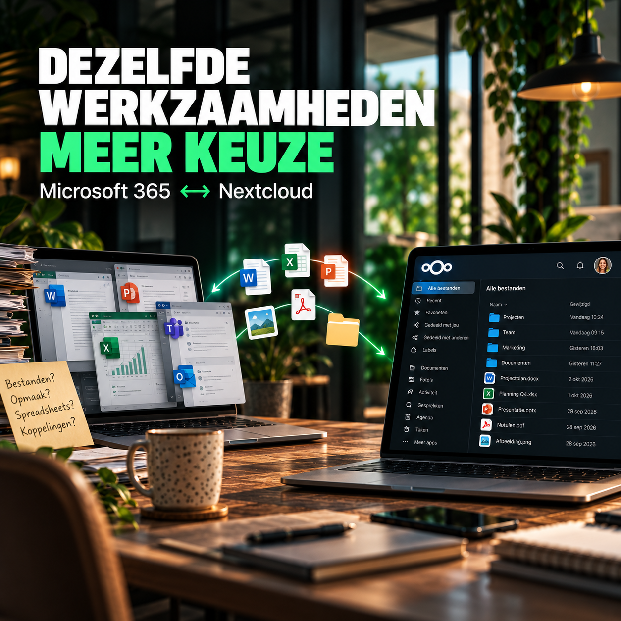 Nextcloud en Microsoft 365 vergelijken vanuit je dagelijkse werk